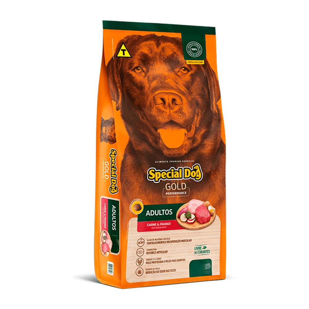 Ração Special Dog Gold Para Cães Adultos Sabor Carne e Frango - 15kg