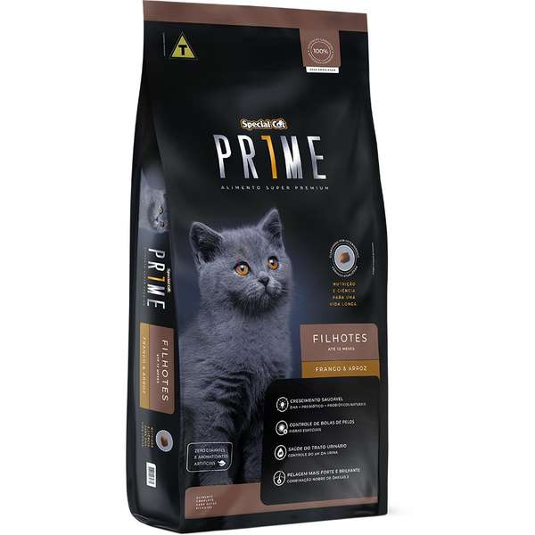 Ração Special Cat Prime Para Gatos Filhotes Sabor Frango e Arroz - 1kg
