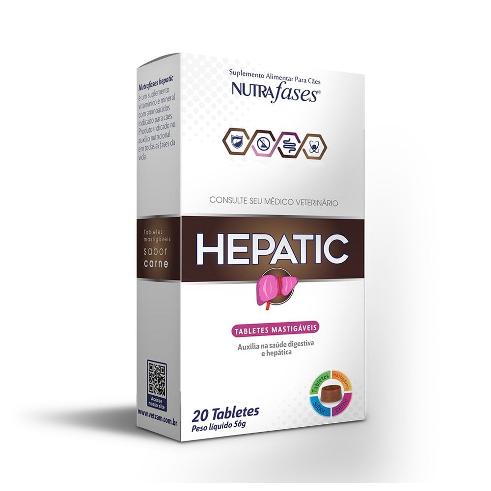 Suplemento Alimentar Nutrafases Hepatic para Cães - 20 Tablets