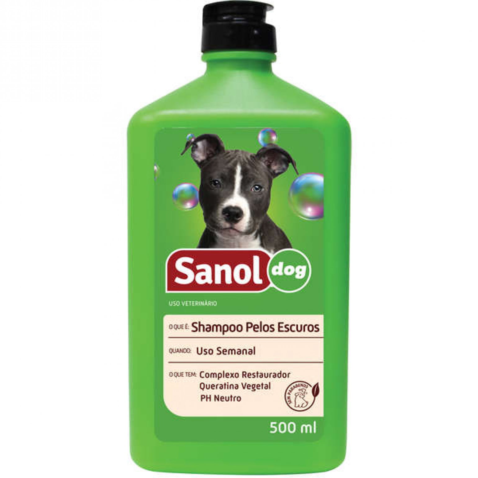 Shampoo Sanol Dog - Pelos Escuros 500ml