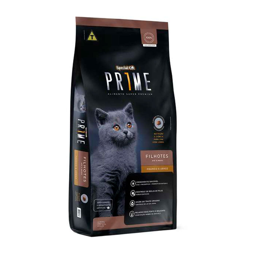 Ração Special Cat Prime Para Gatos Filhotes Sabor Frango e Arroz - 3kg