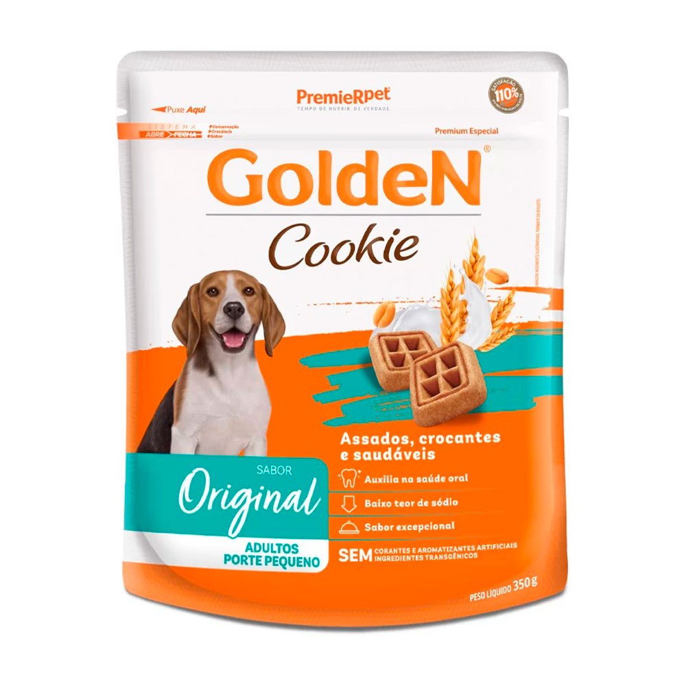 Biscoito Golden Cookie Para Cães Adultos Pequeno Porte - Original 350g