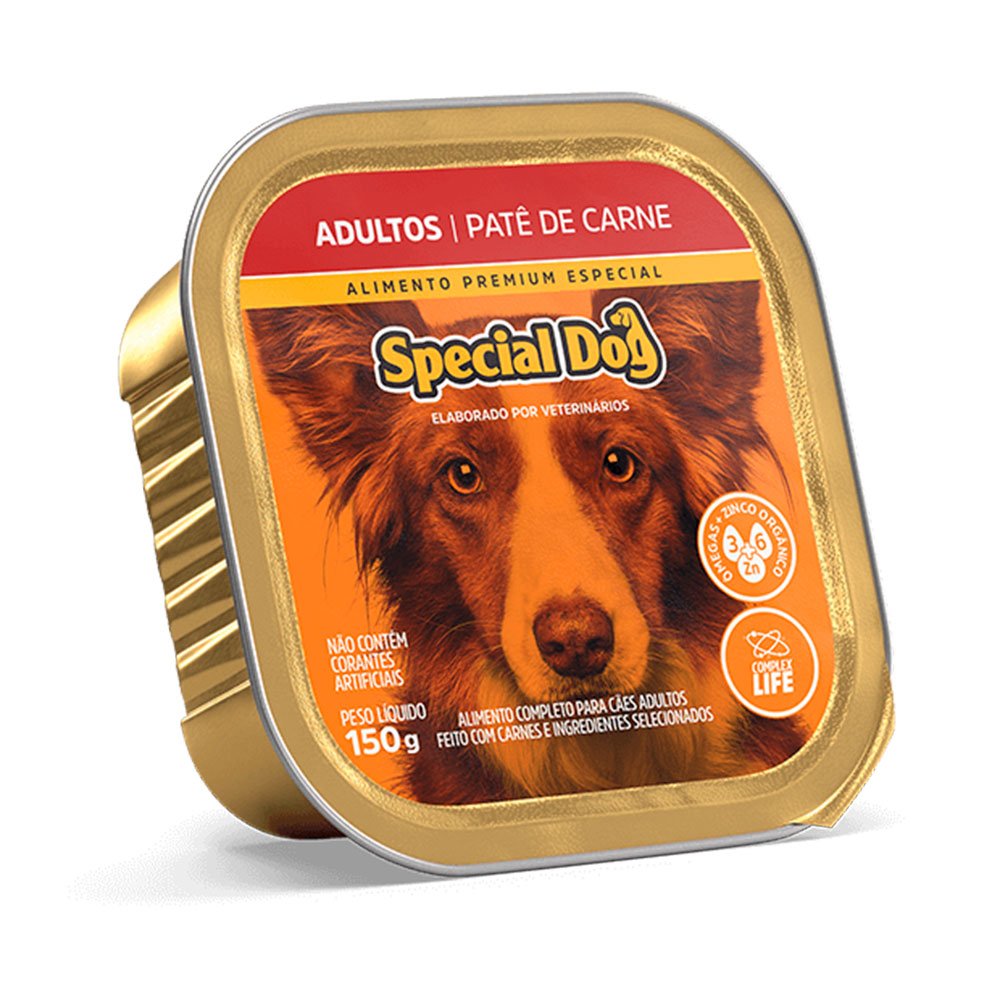 Ração Úmida Special Dog Patê Cães Adultos Sabor - Carne 150g