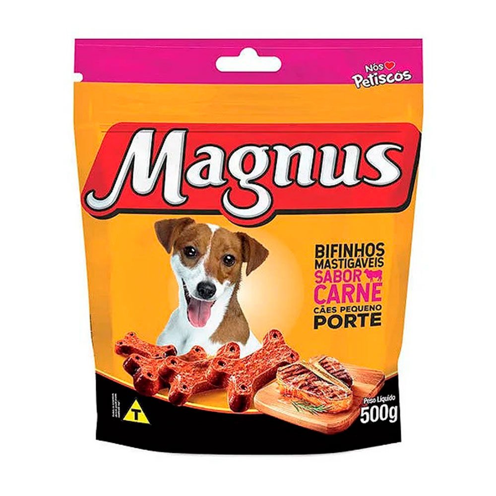 Bifinho Magnus Mastigáveis Para Cães Adultos Raças Pequenas - Carne 500g
