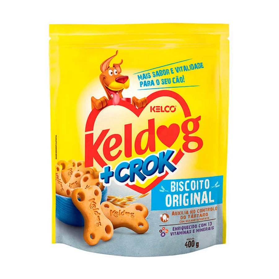 Biscoito Keldog para Cães +Crock - Original 400g