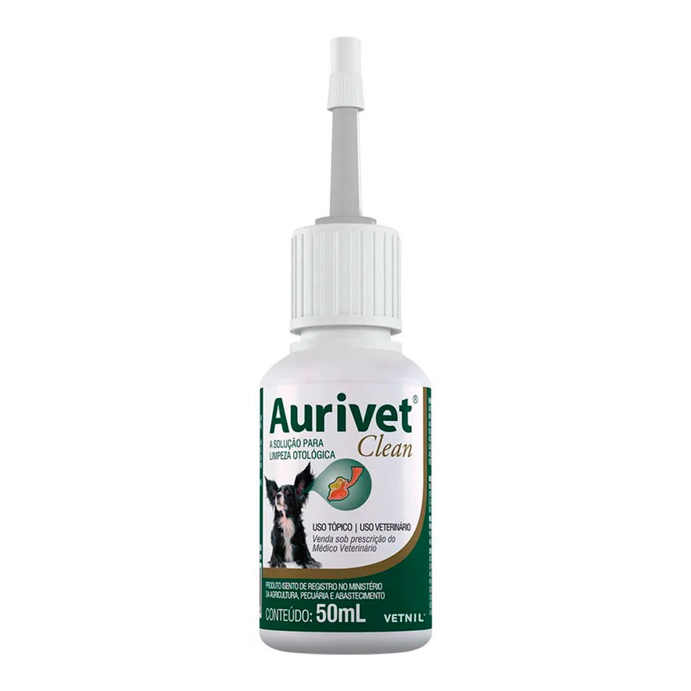 Aurivet Clean Solução Otológica Vetnil - 50ml