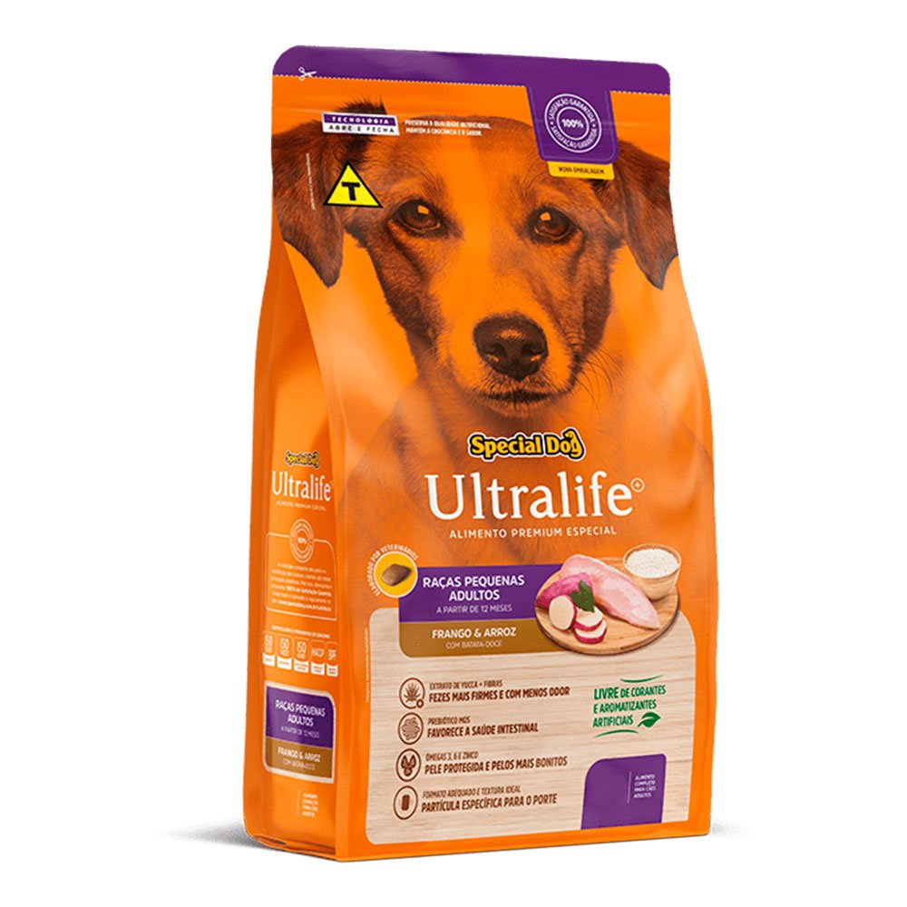 Ração Special Dog Ultralife Para Cães Adultos Raças Pequenas Frango e Arroz - 3kg