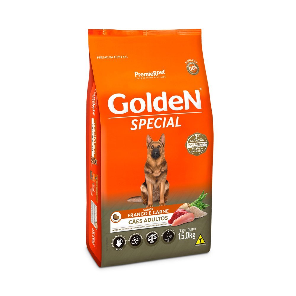 Ração Golden Special Cães Adultos Frango e Carne - 15kg