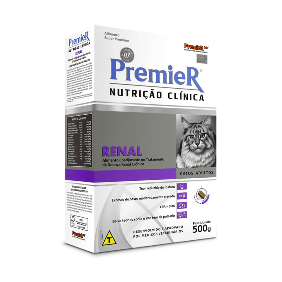 Ração Premier Renal Nutrição Clínica Para Gatos Adultos - 1,5kg