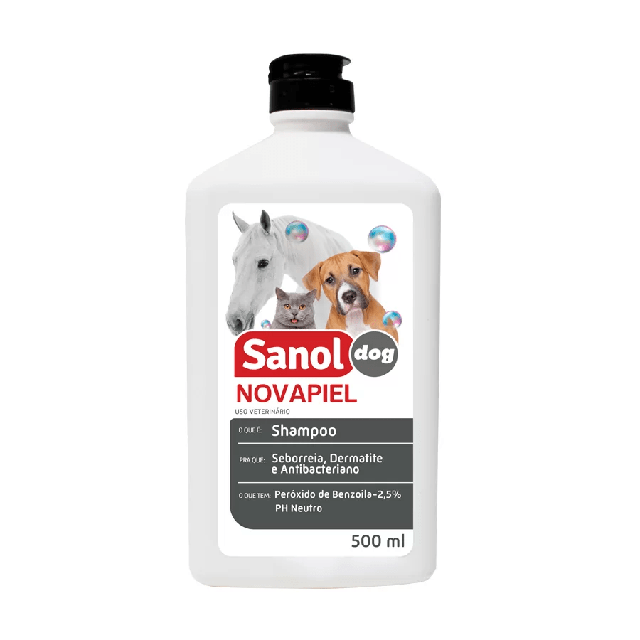 Shampoo Sanol Dog Novapiel para Cães e Gatos - 500ml