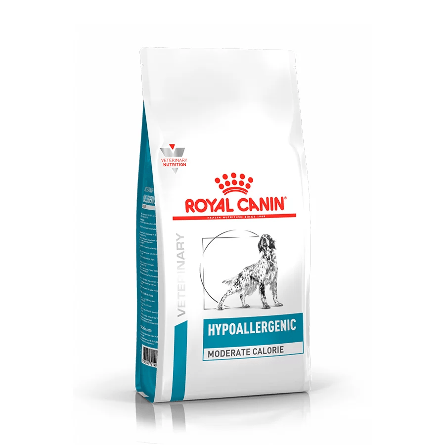 Ração Royal Canin Veterinary Hypoallergenic Moderate Calorie Cães Adultos - 2kg