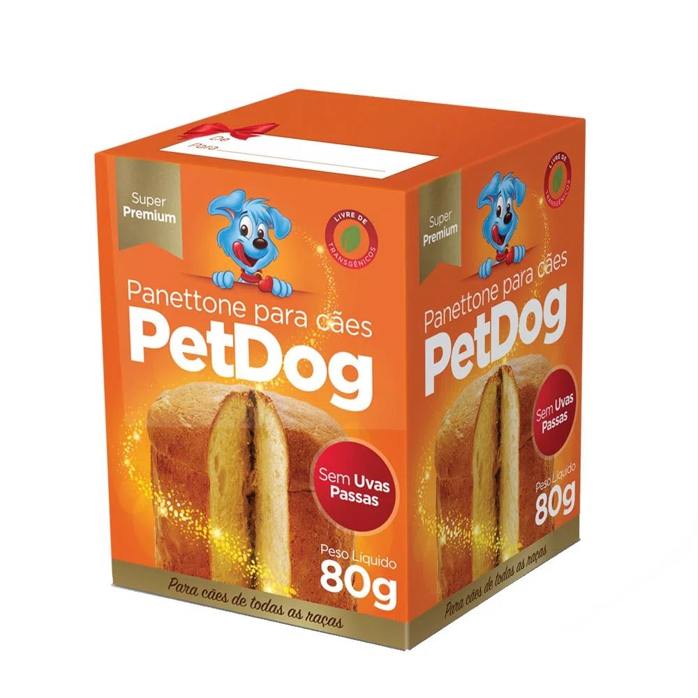Panettone Pet Dog Para Cães - Tradicional - 80g