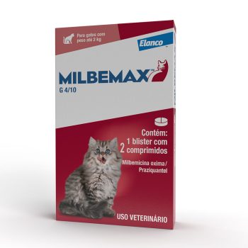 Vermífugo Milbemax G Para Gatos até 2kg Elanco 2 Comprimidos