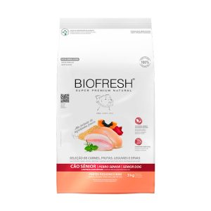 Ração Biofresh Para Cães Sênior Raças Pequenas e Mini Seleção de Carnes, Frutas, Legumes 3kg