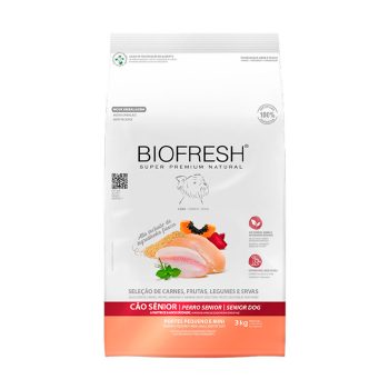 Ração Biofresh Para Cães Sênior Raças Pequenas e Mini Seleção de Carnes, Frutas, Legumes 3kg