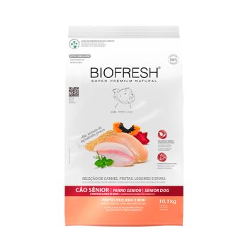 Ração Biofresh Para Cães Sênior Raças Pequenas e Mini Seleção de Carnes, Frutas, Legumes 10,1kg