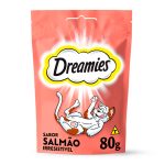 Petisco Dreamies para Gatos Adultos - Salmão 80g