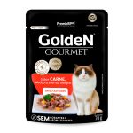 Ração Úmida Golden Gourmet Gatos Adultos Castrados - Carne 70g