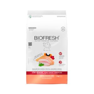 Ração Biofresh Para Cães Sênior Raças Pequenas e Mini Seleção de Carnes, Frutas, Legumes 1kg