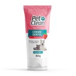 Creme Dental Para Cães e Gatos Morango Pet Clean 60g