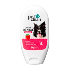 Creme Dental Para Cães e Gatos Morango Pet Clean 90g