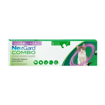 Nexgard Combo Antipulgas, Sarna e Vermífugo Para Gatos até 2,5kg 1 Aplicador