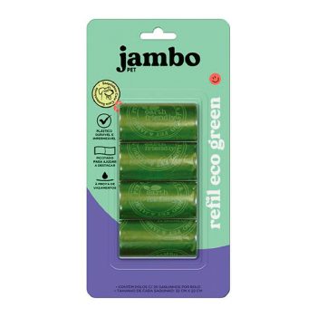 Refil Cata Caca Eco Green Para Cães Jambo Pet 4 Unidades