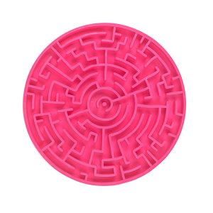 Brinquedo e Comedouro Labirinto Para Cães e Gatos Pink Médio Pet Games