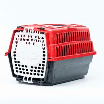 Caixa de Transporte Cat Love Travel Vermelho Pet Injet Nº01