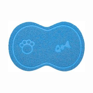 Tapete Para Comedouro Litter Mat Trap 8 Para Gatos Azul Jambo Pet