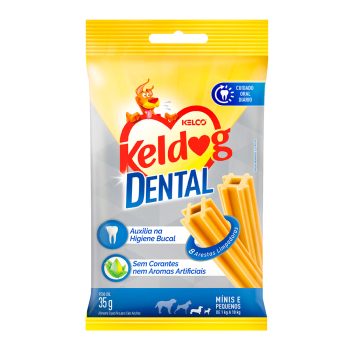 Petisco Keldog Dental Para Cães Adultos Mini e Pequenos 35g