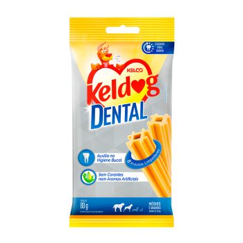 Petisco Keldog Dental Para Cães Adultos Médios e Grandes 80g