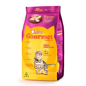 Ração Quatree Gourmet Gatos Castrados Mix de Carnes 10,1kg