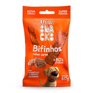 Bifinho Quatree Snacks Para Cães Adultos Sabor Carne 60g