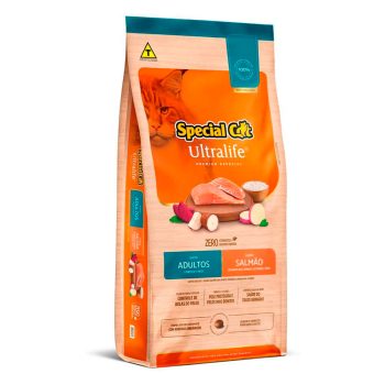 Ração Special Cat Ultralife Para Gatos Adultos Salmão e Arroz 3kg