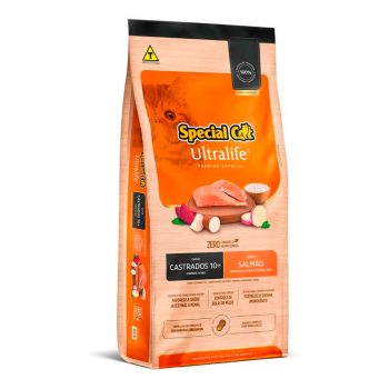 Ração Special Cat Ultralife Para Gatos Adultos Castrados 10+ Salmão e Arroz 3kg