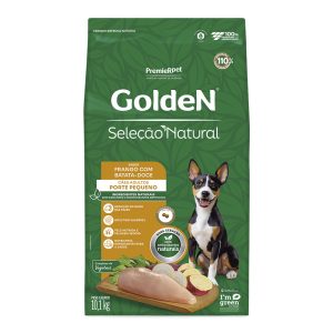 Ração Golden Seleção Natural Mini Bits Cães Adultos Porte Pequeno Frango com Batata Doce 10,1kg