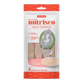 Petisco Cremoso Nutrisco Para Gatos Adultos Sabor Atum e Caranguejo 56g