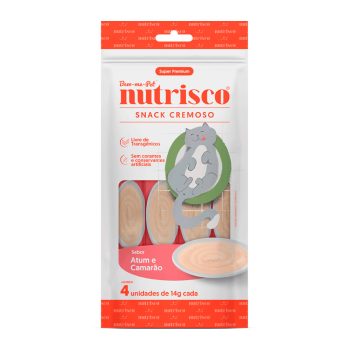 Petisco Cremoso Nutrisco Para Gatos Adultos Sabor Atum e Camarão 56g