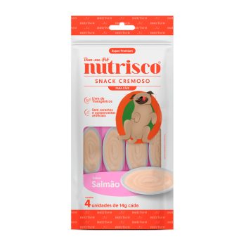 Petisco Cremoso Nutrisco Para Cães Adultos Sabor Salmão 56g