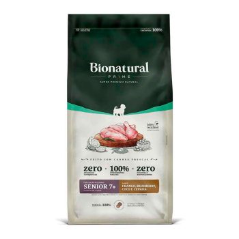 Ração Bionatural Prime Para Cães Sênior 7+ Raças Pequenas Sabor Frango 10,1kg