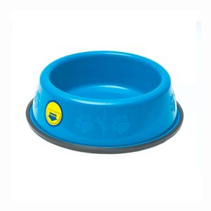 Comedouro Pesado Pata e Osso Para Cães Médio Azul Tudo Pet 1,5L