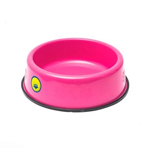 Comedouro Pesado Pata e Osso Para Cães Pequeno Rosa Tudo Pet 750ml