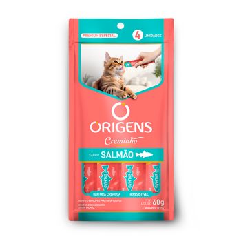 Petisco Origens Creminho Para Gatos Sabor Salmão 60g