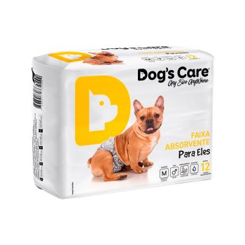 Fralda Higiênica Dogs Care Para Cães Macho Tam M 12 Unidades