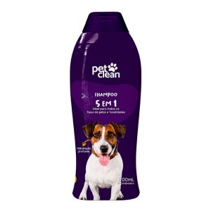 Shampoo e Condicionador Para Cães e Gatos 5 em 1 Pet Clean 700mL