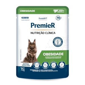 Ração Úmida Premier Sachê Nutrição Clínica Obesidade Para Gatos Adultos 70g