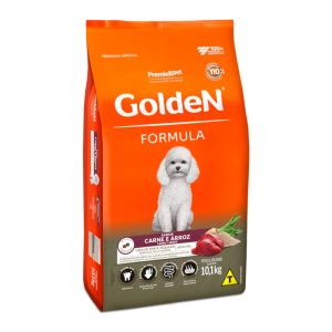 Ração Golden Formula Mini Bits Cães Adultos Raças Pequenas Carne e Arroz 10,1kg