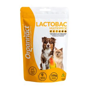 Suplemento Lactobac Multiespécie Para Cães e Gatos Organnact 100g