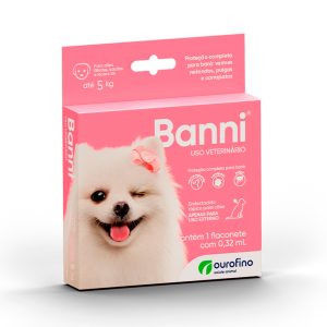 Antipulgas Banni para Cães de até 5kg Ourofino 1 Pipeta